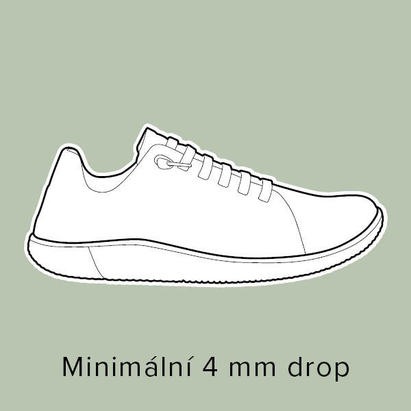 Barefoot a barefoot kompromisní boty mají minimální drop